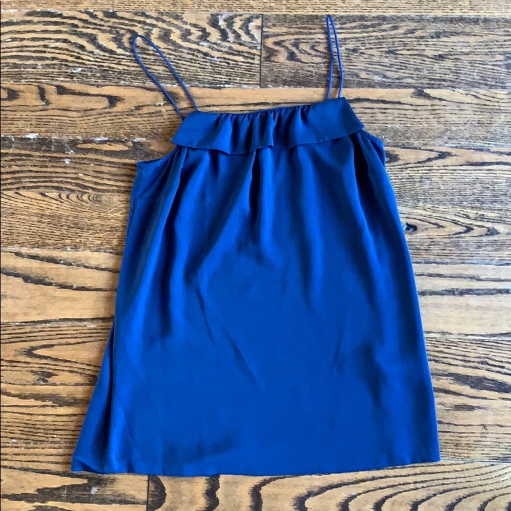 Blue Silk J. Crew Spaghetti Strap Tank